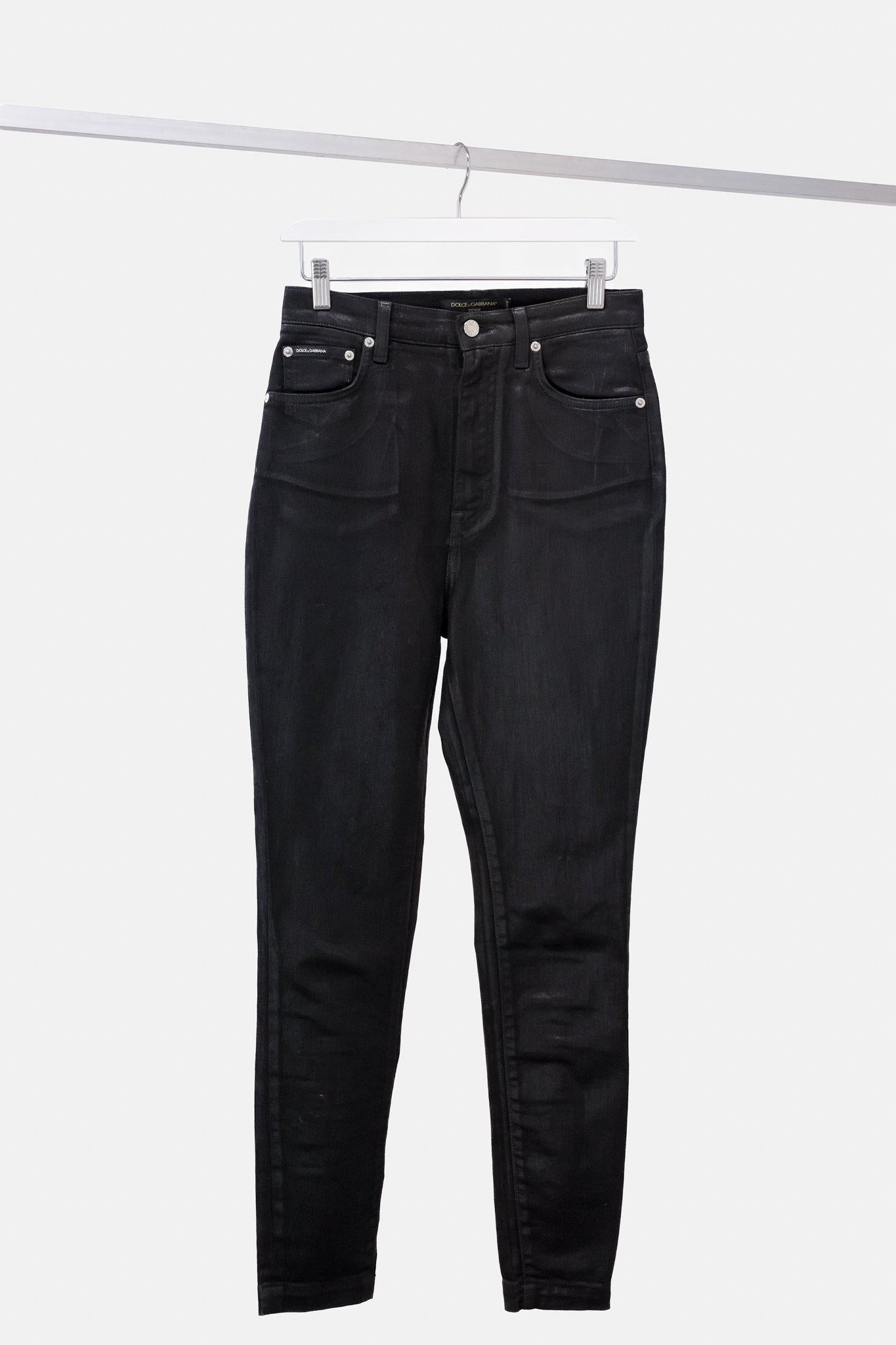 Dolce & Gabbana Denim 'Grace' Waxed Jeans