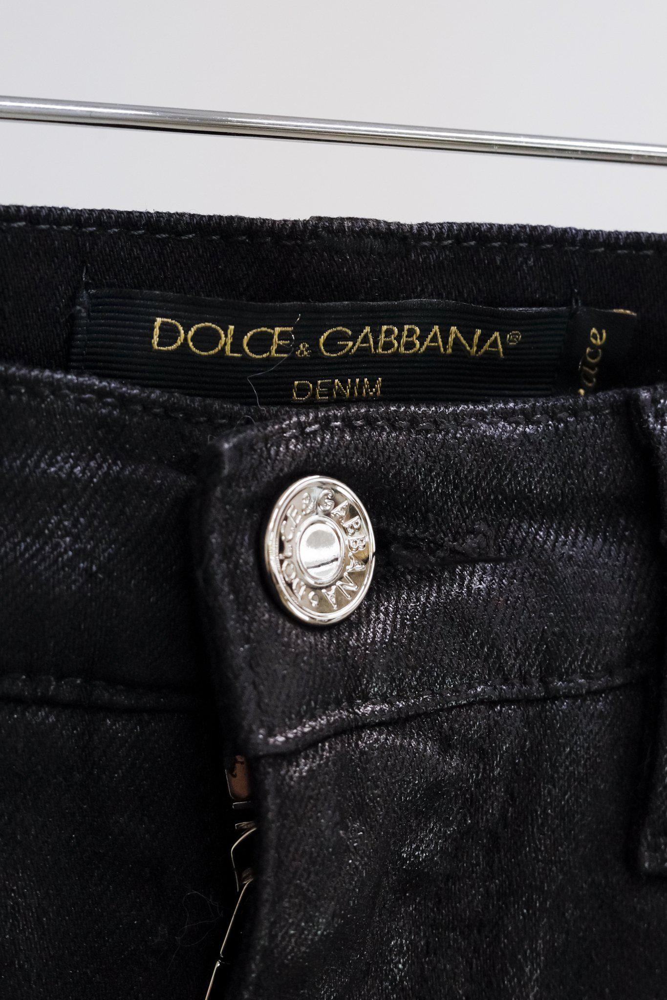 Dolce & Gabbana Denim 'Grace' Waxed Jeans