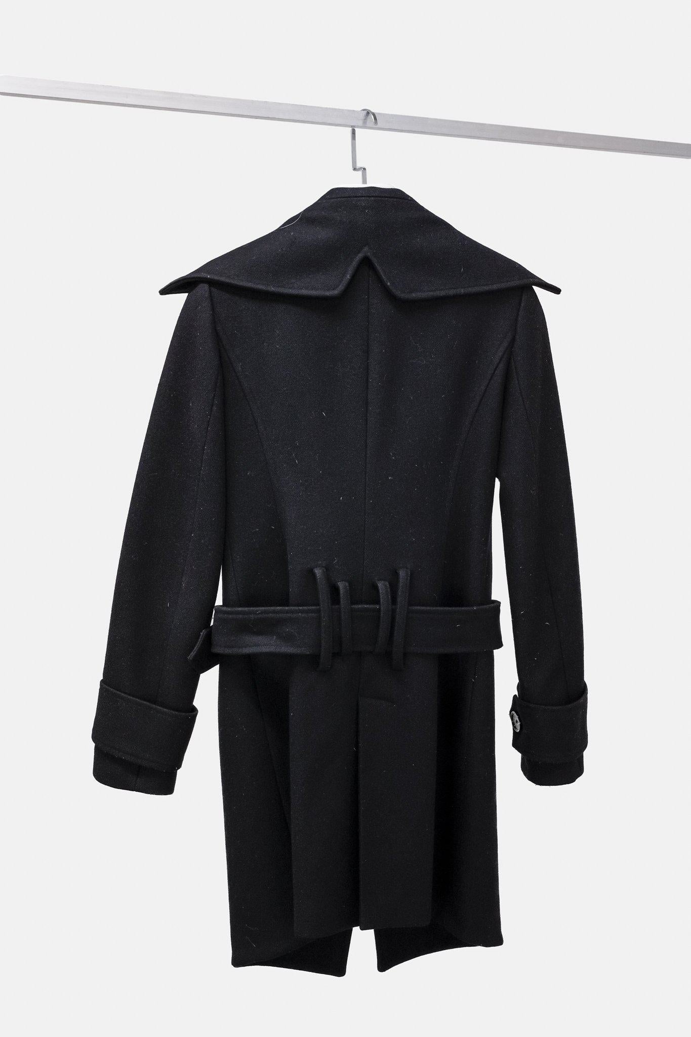 Patrizia Pepe Black Wool Peacoat