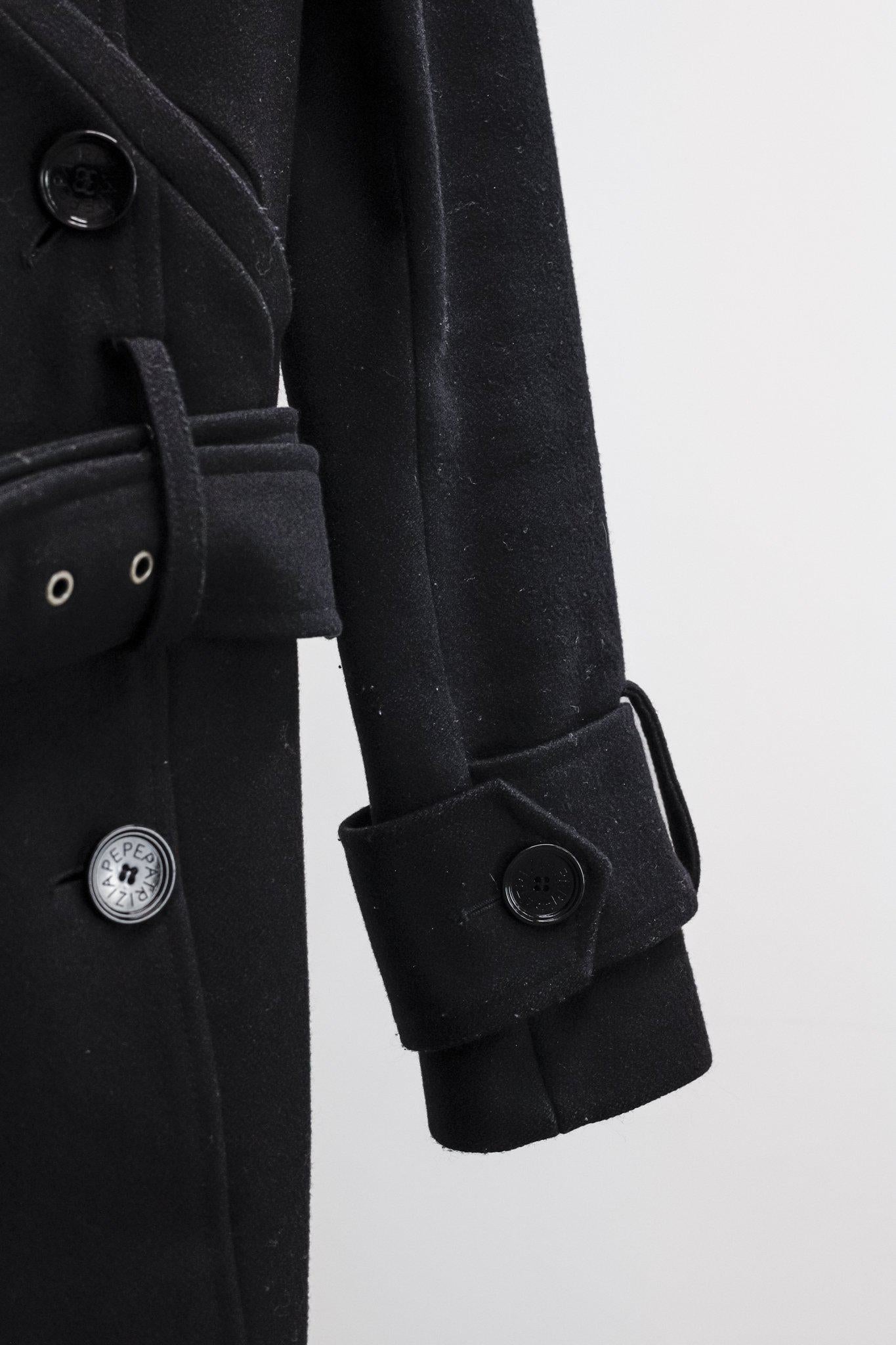 Patrizia Pepe Black Wool Peacoat