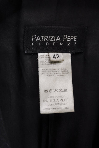 Patrizia Pepe Black Wool Peacoat