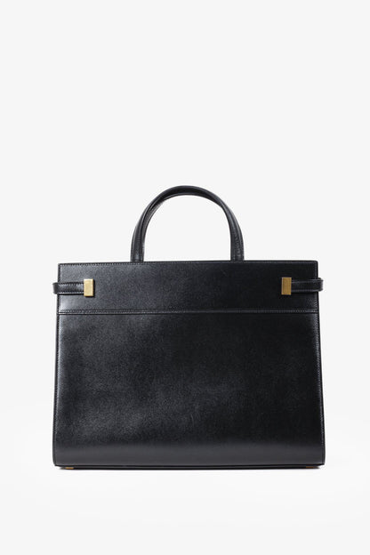 Saint Laurent 2019 Manhattan Medium Black Leather Tote