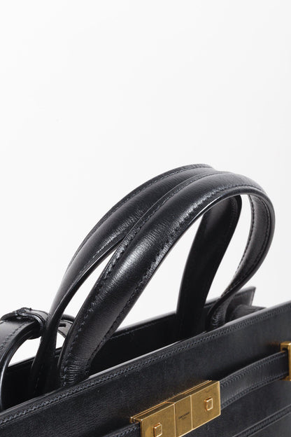 Saint Laurent 2019 Manhattan Medium Black Leather Tote