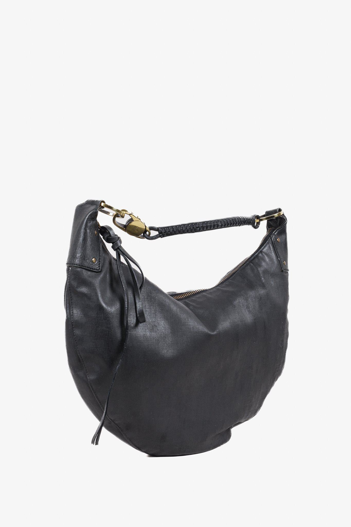 Gucci Black Half-Moon Hobo Shoulder Bag