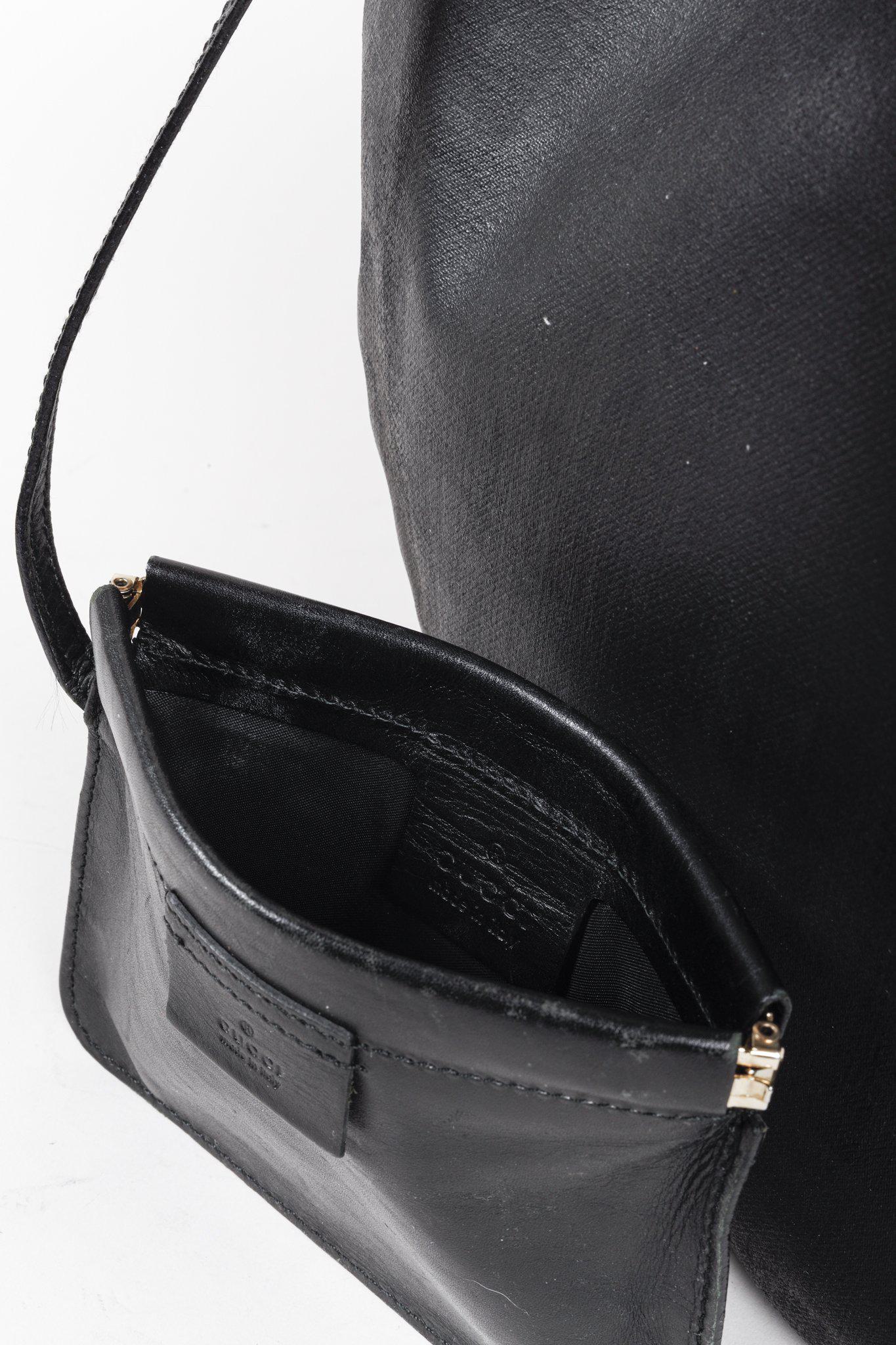 Gucci Black Half-Moon Hobo Shoulder Bag