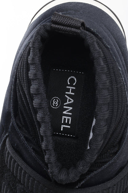 Chanel 2017 Neoprene High-Top Sock Sneakers