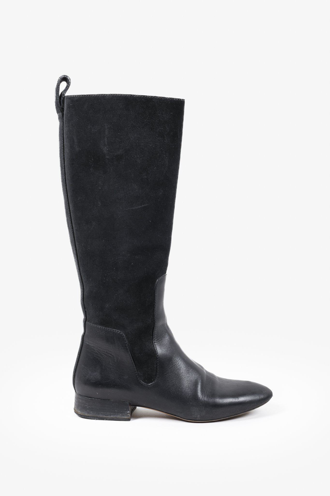 Chloe Dory Black Tall Flat Riding Boots