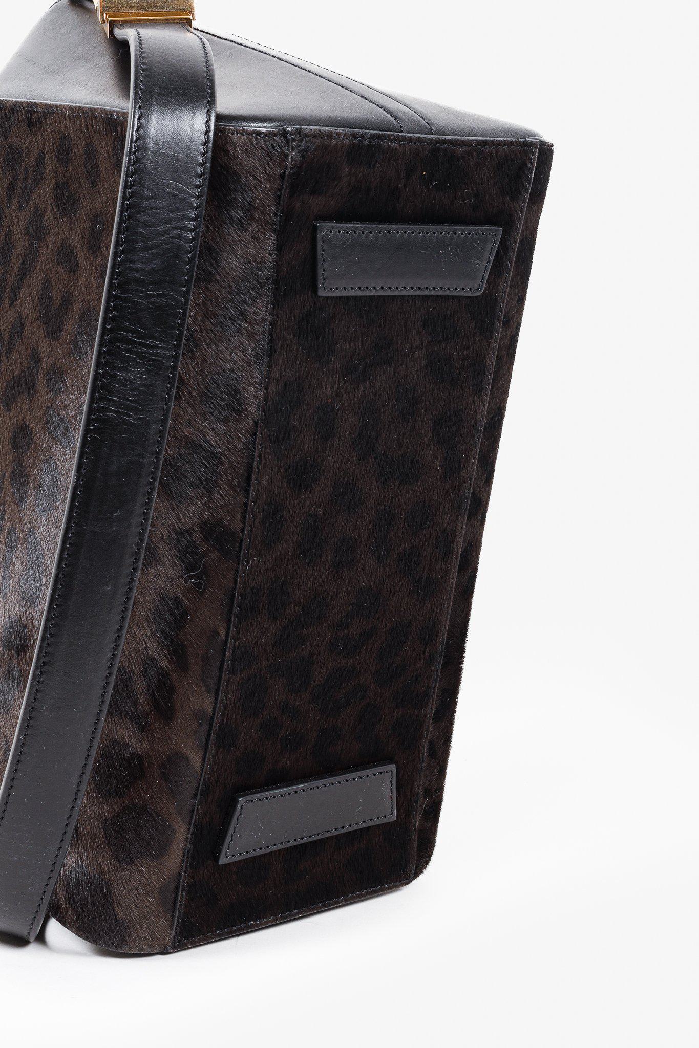 Givenchy Small Black Antigona Calf Hair Leopard Print Bag