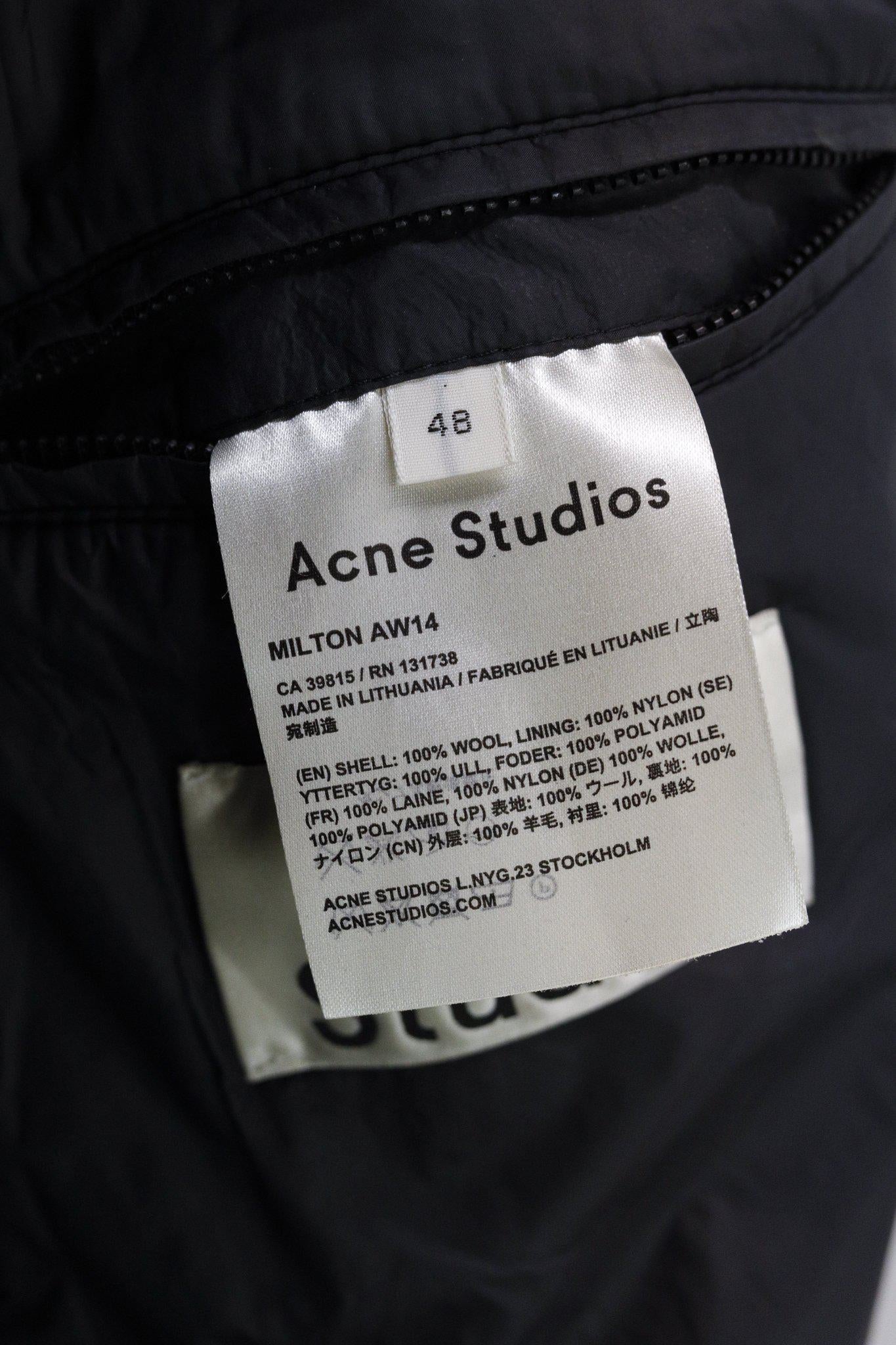 Acne Studios Navy Milton Coat