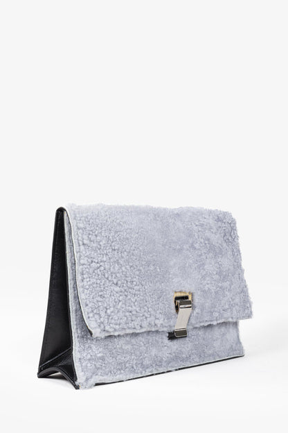 Proenza Schouler Fall 2013 Lavender Shearling Lunch Clutch