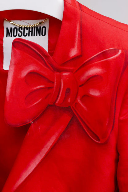 Moschino 2017 Spring/Summer 2D Red Bow Blazer