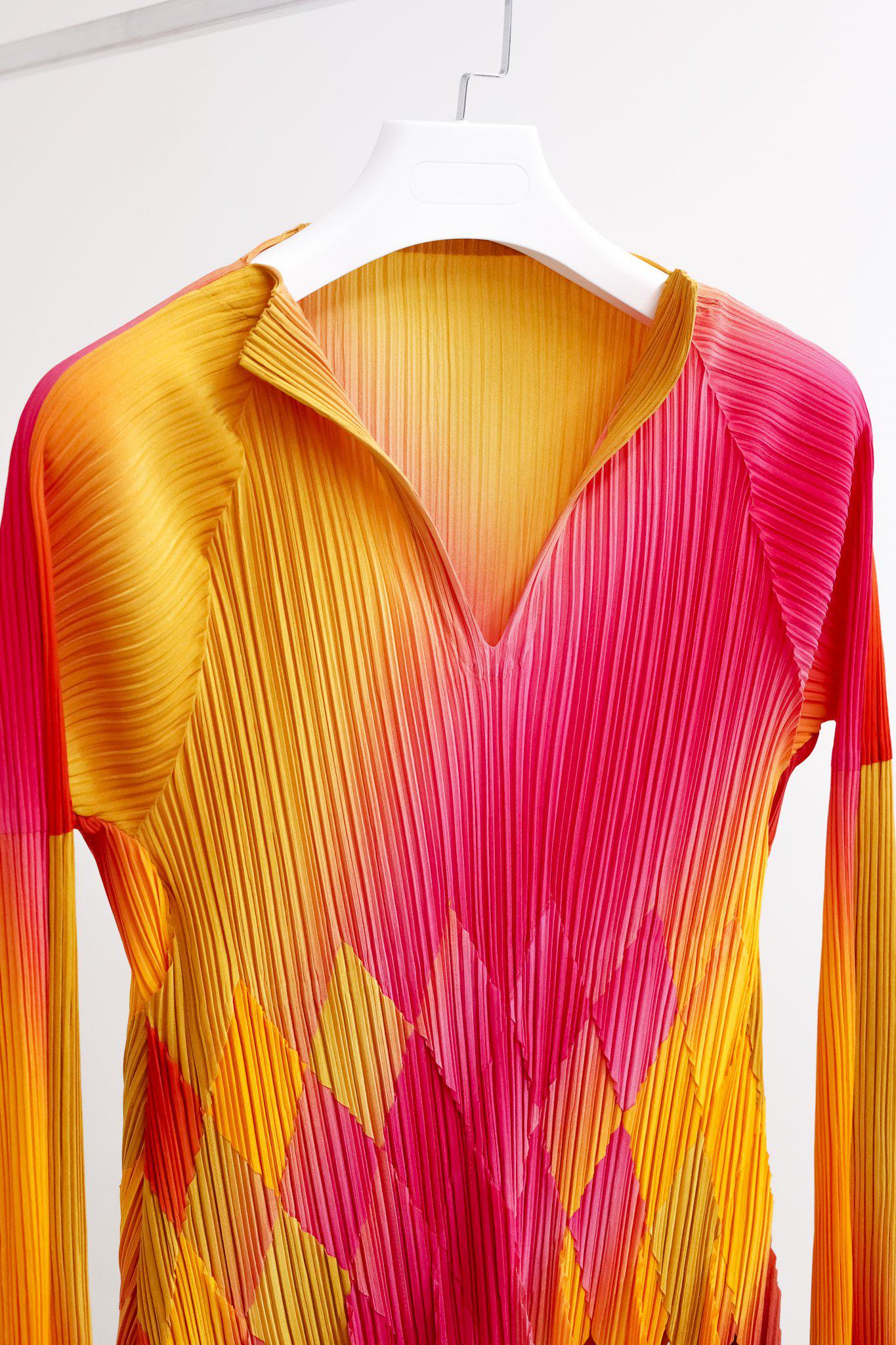 Issey Miyake Fete Harlequin Gradient Top