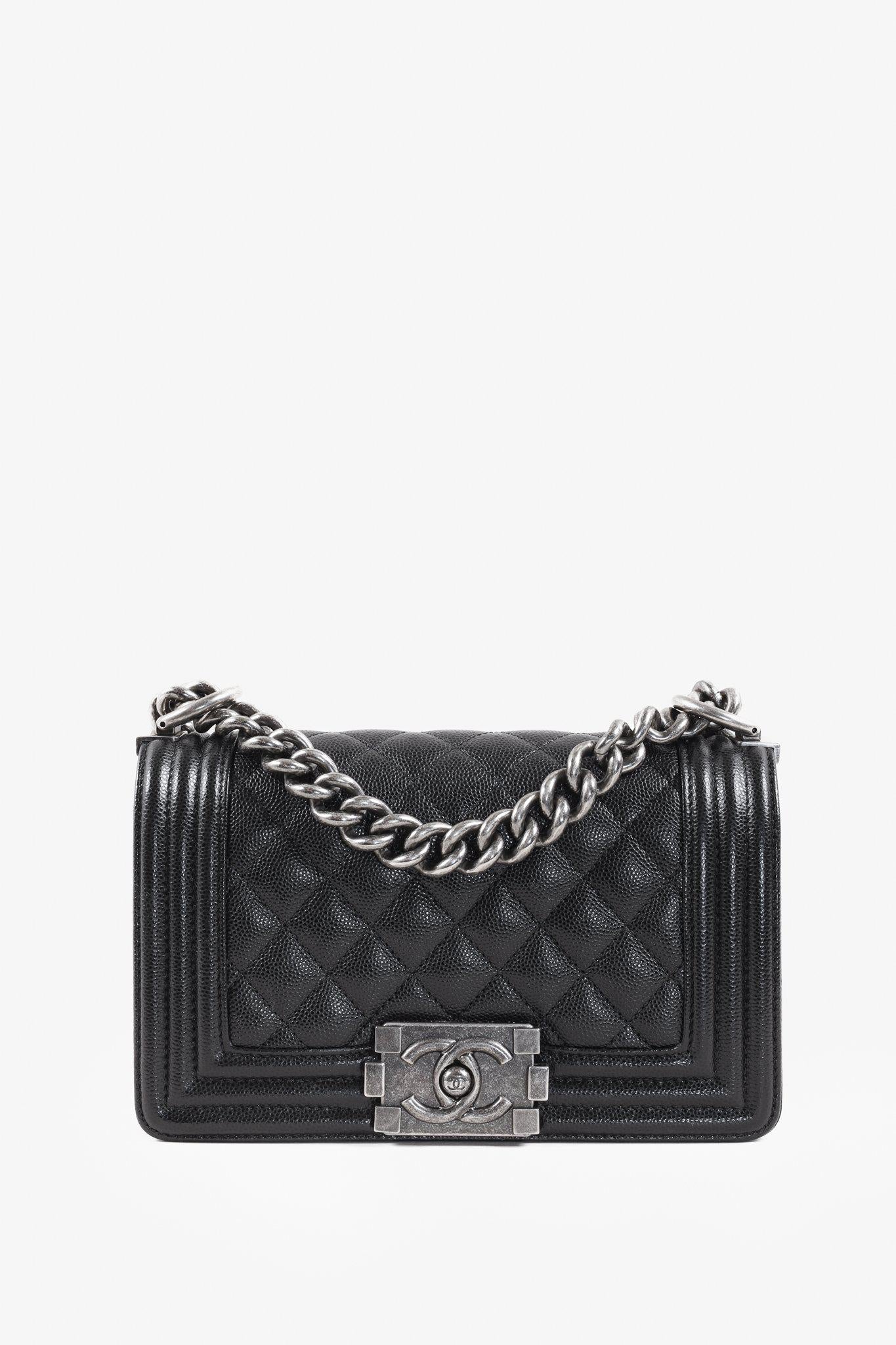 Chanel Boy Flap Small Bag in Black Caviar