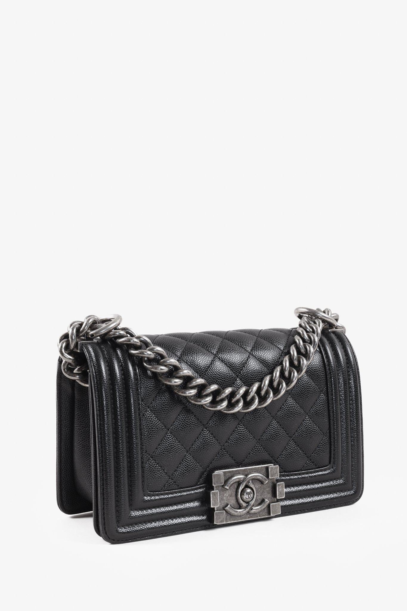 Chanel Boy Flap Small Bag in Black Caviar