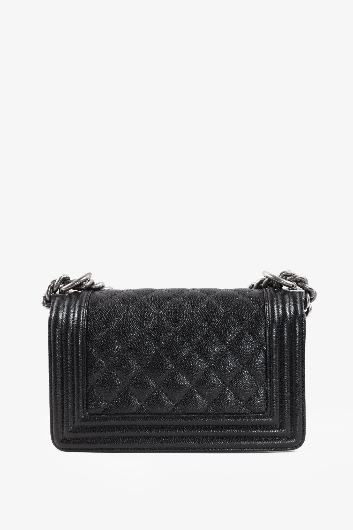 Chanel Boy Flap Small Bag in Black Caviar