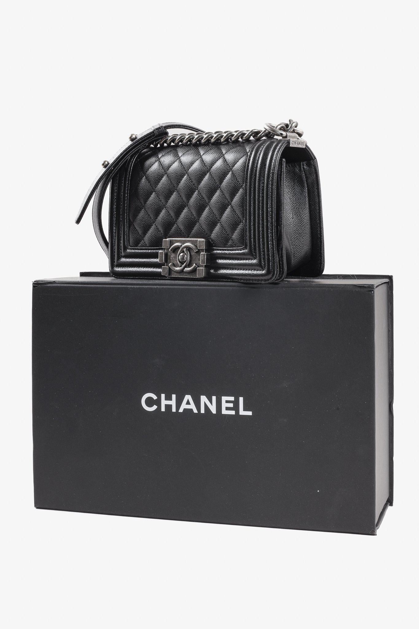 Chanel Boy Flap Small Bag in Black Caviar