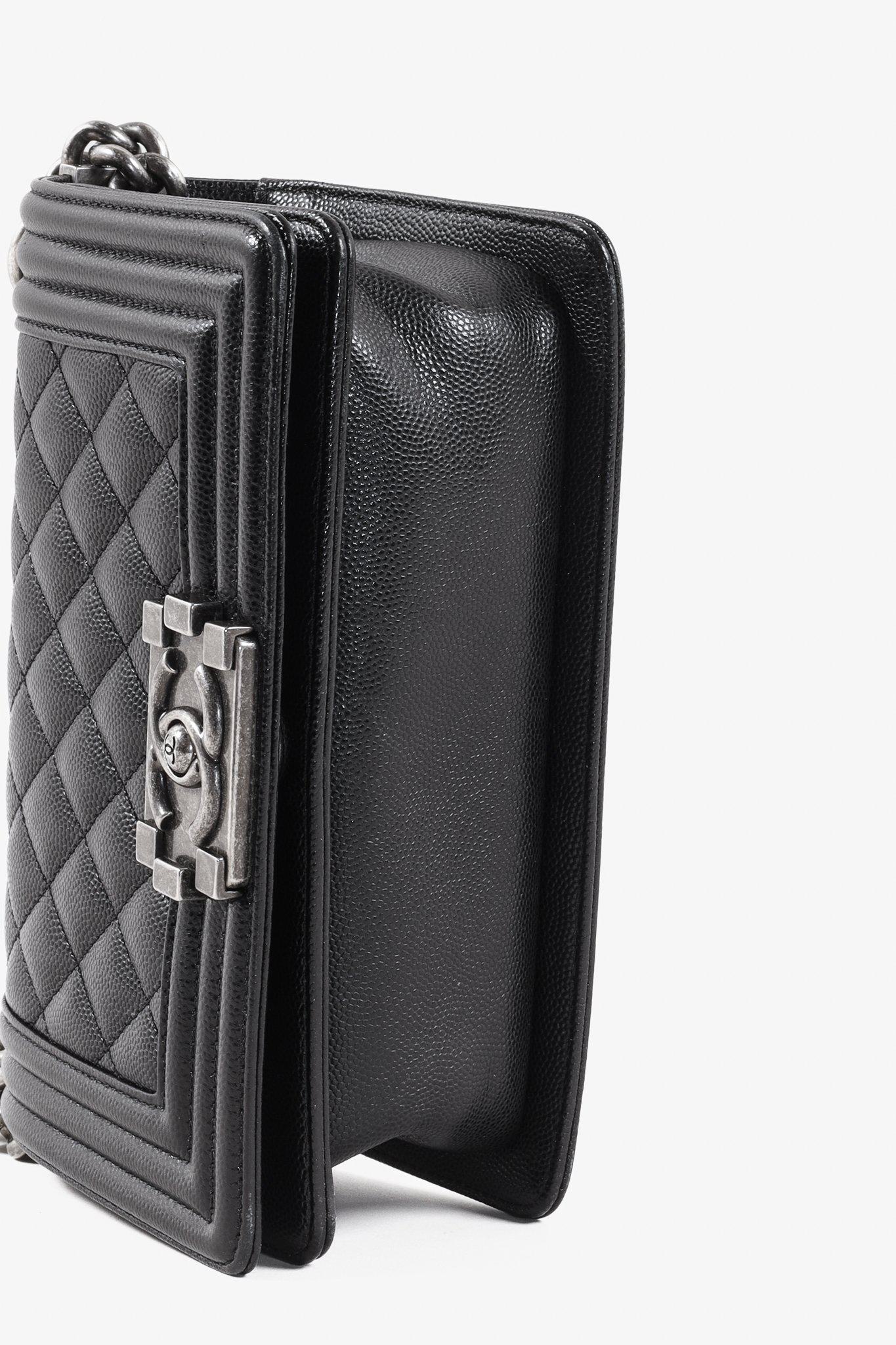 Chanel Boy Flap Small Bag in Black Caviar