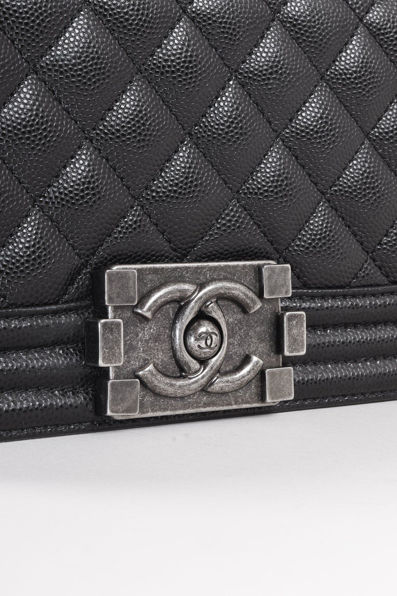 Chanel Boy Flap Small Bag in Black Caviar