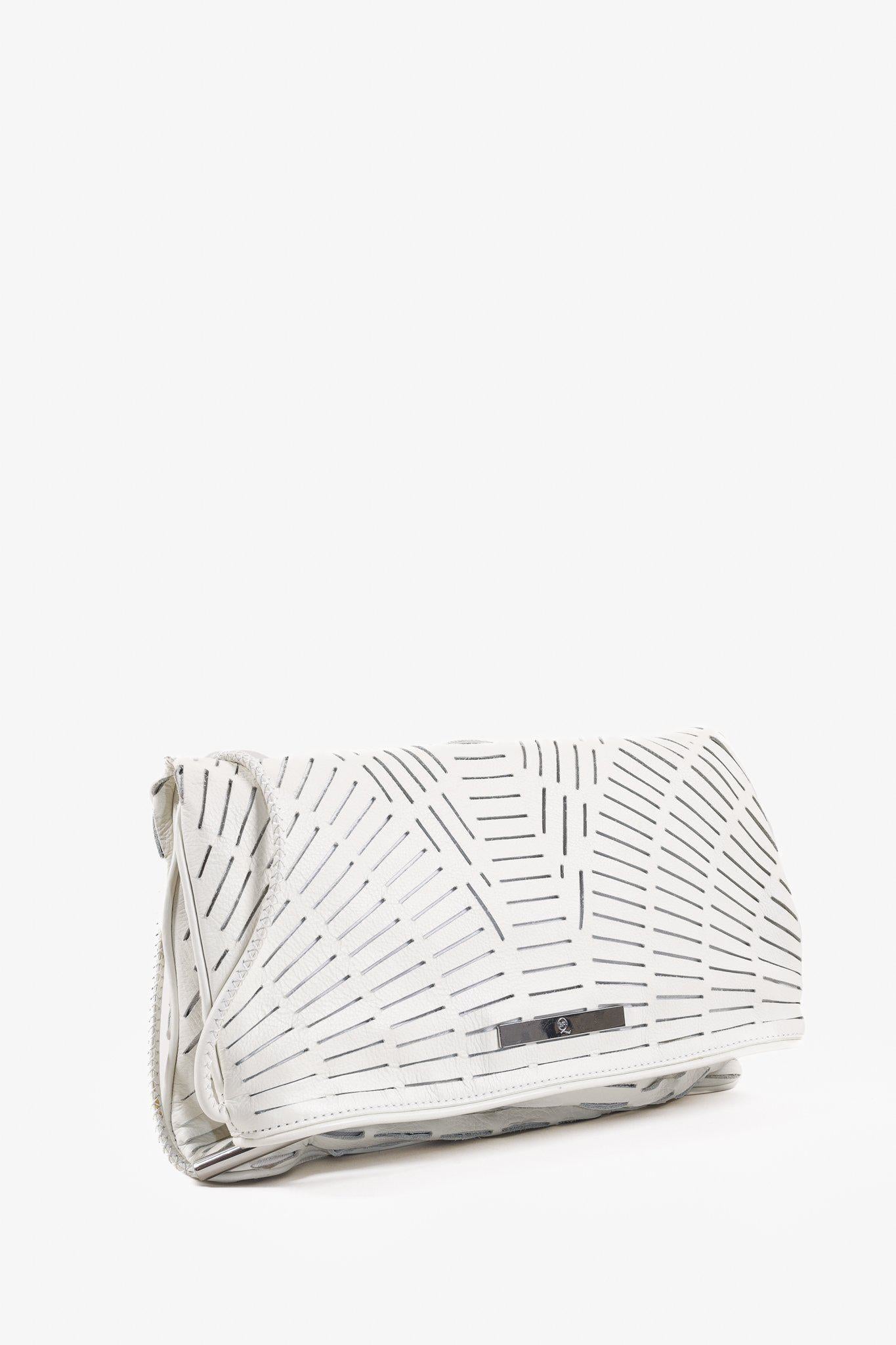 Alexander McQueen Fold-Over Lasercut Clutch